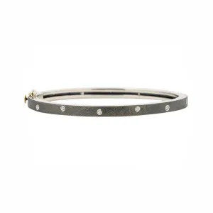 Silver and Diamonds Carol Bangle