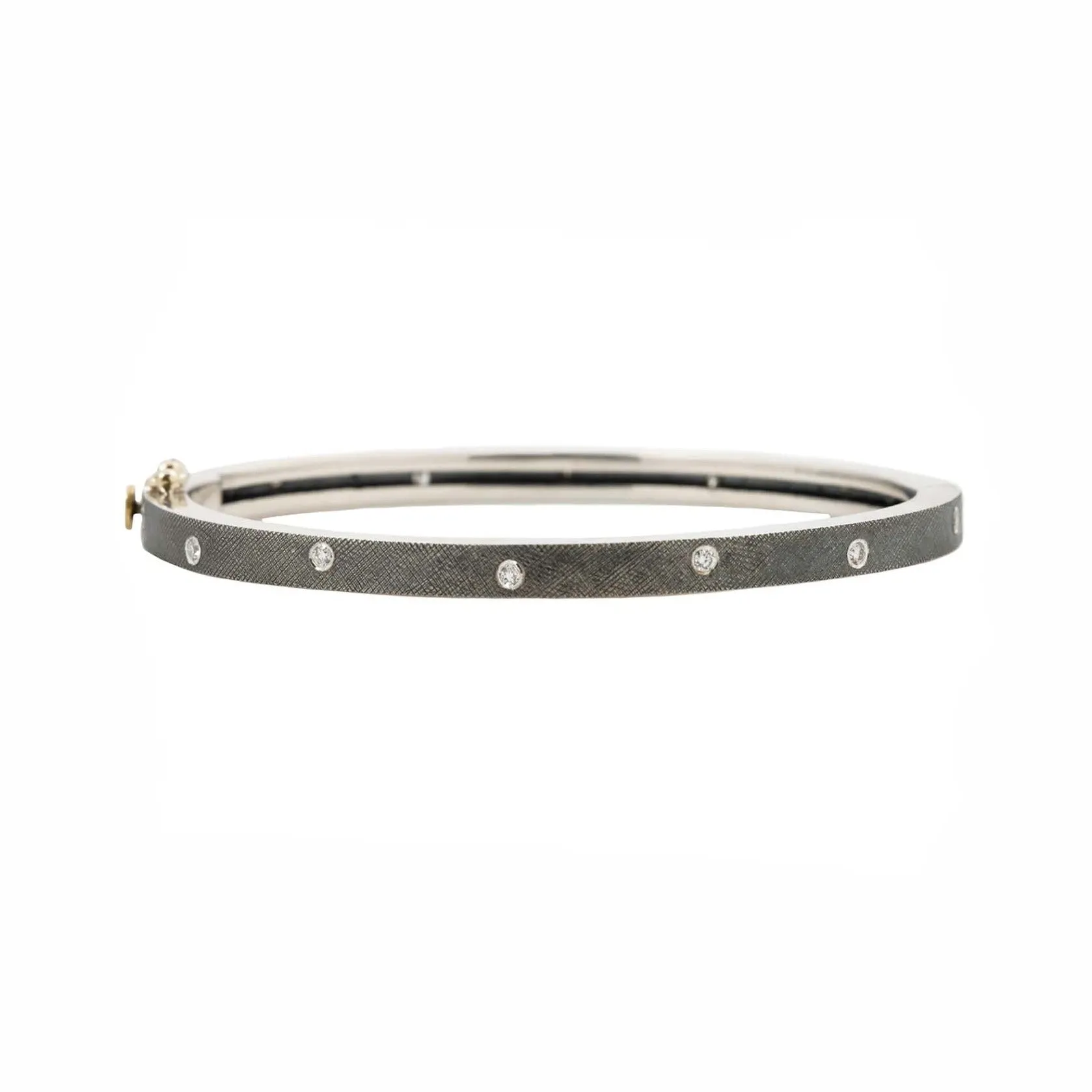 Silver and Diamonds Carol Bangle