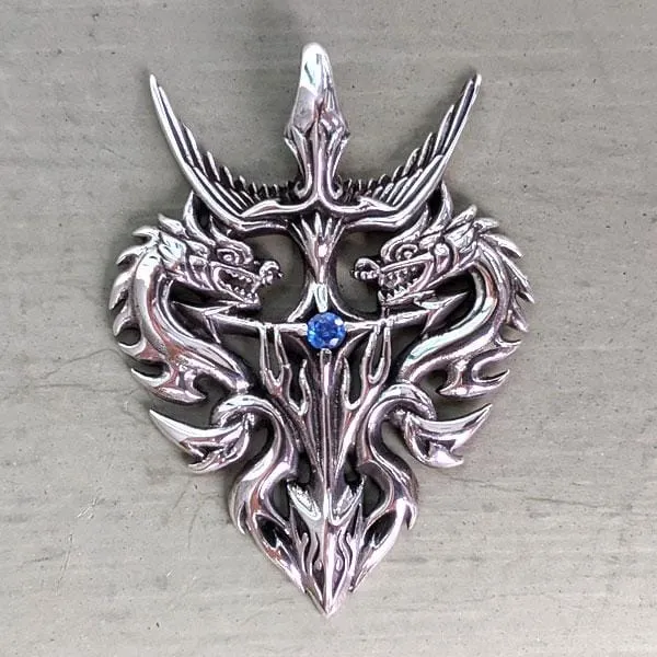 Silver Celtic Dragon Pendant