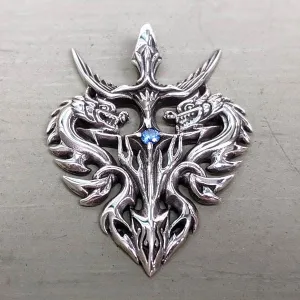 Silver Celtic Dragon Pendant