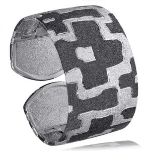 Silver Crossroad Cuff Bracelet