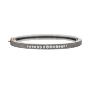 Silver   Diamond Aria Bangle