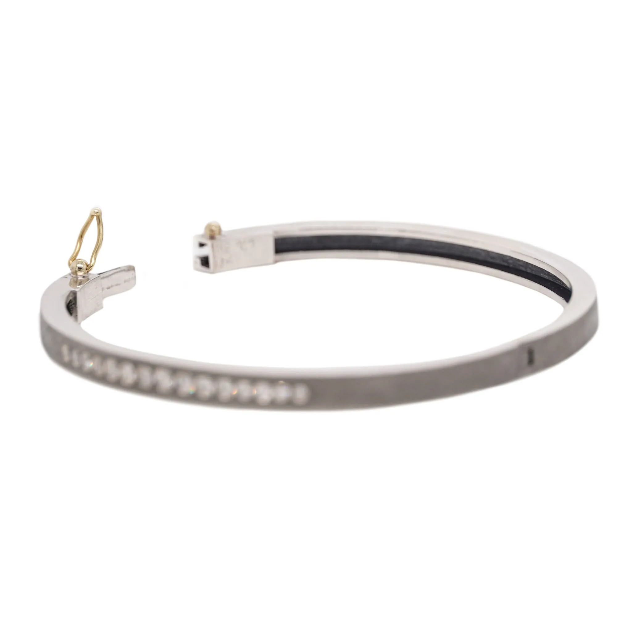 Silver   Diamond Aria Bangle