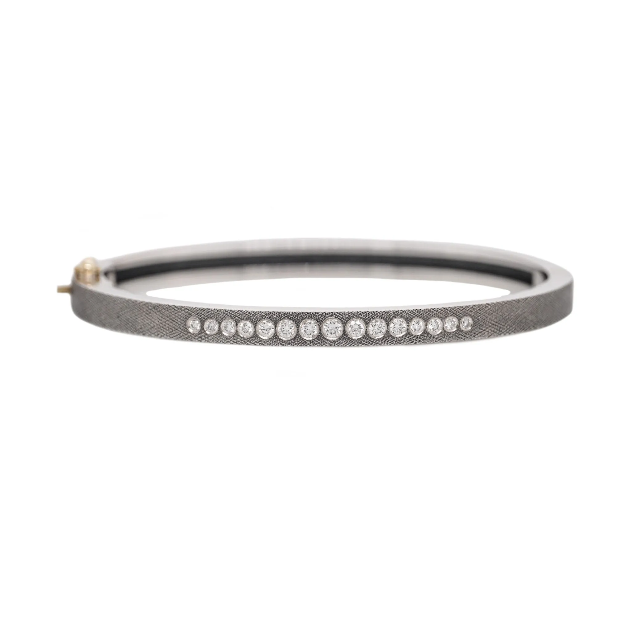 Silver   Diamond Aria Bangle