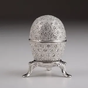 Silver Faberge Egg