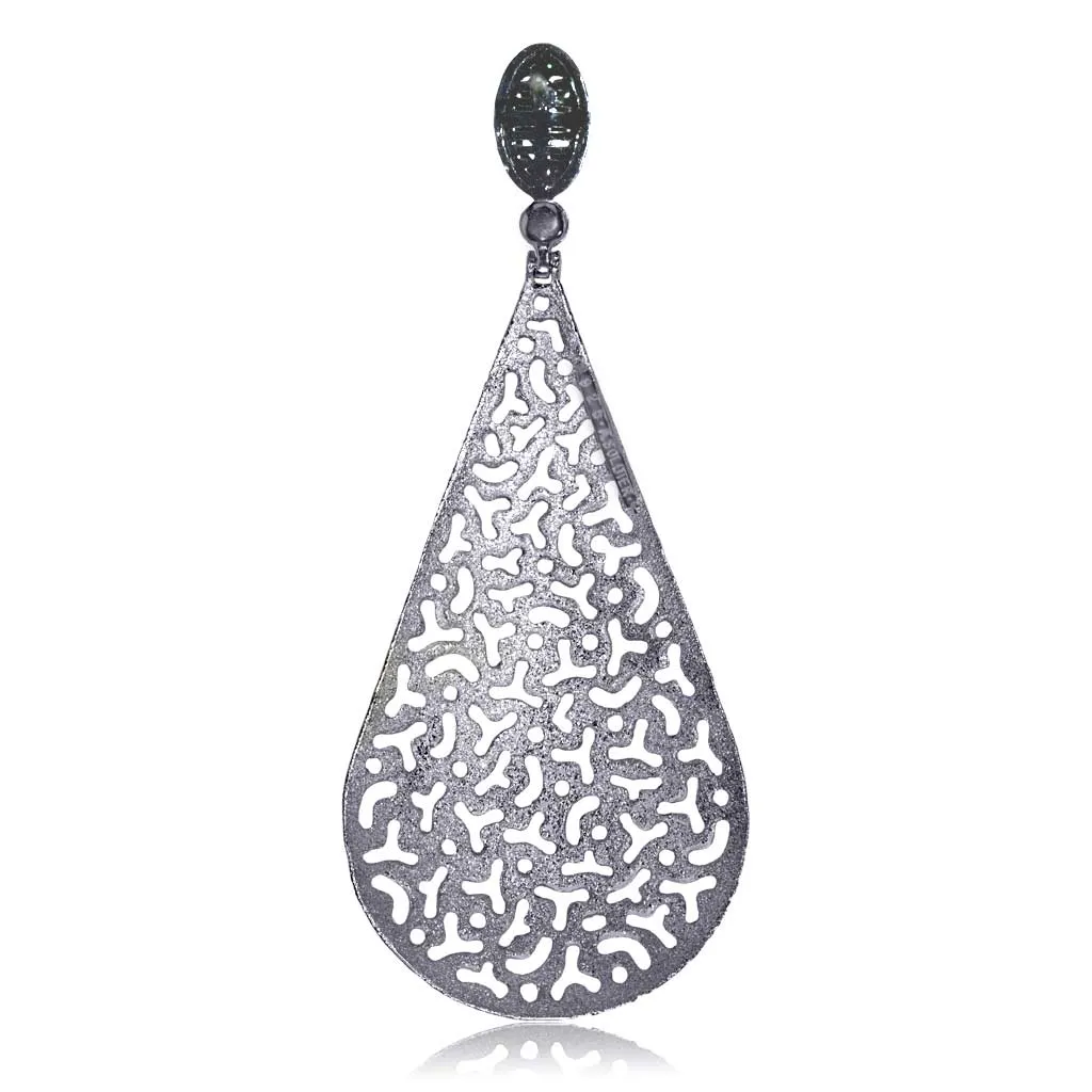 Silver Festive Drop Earrings with White Topaz