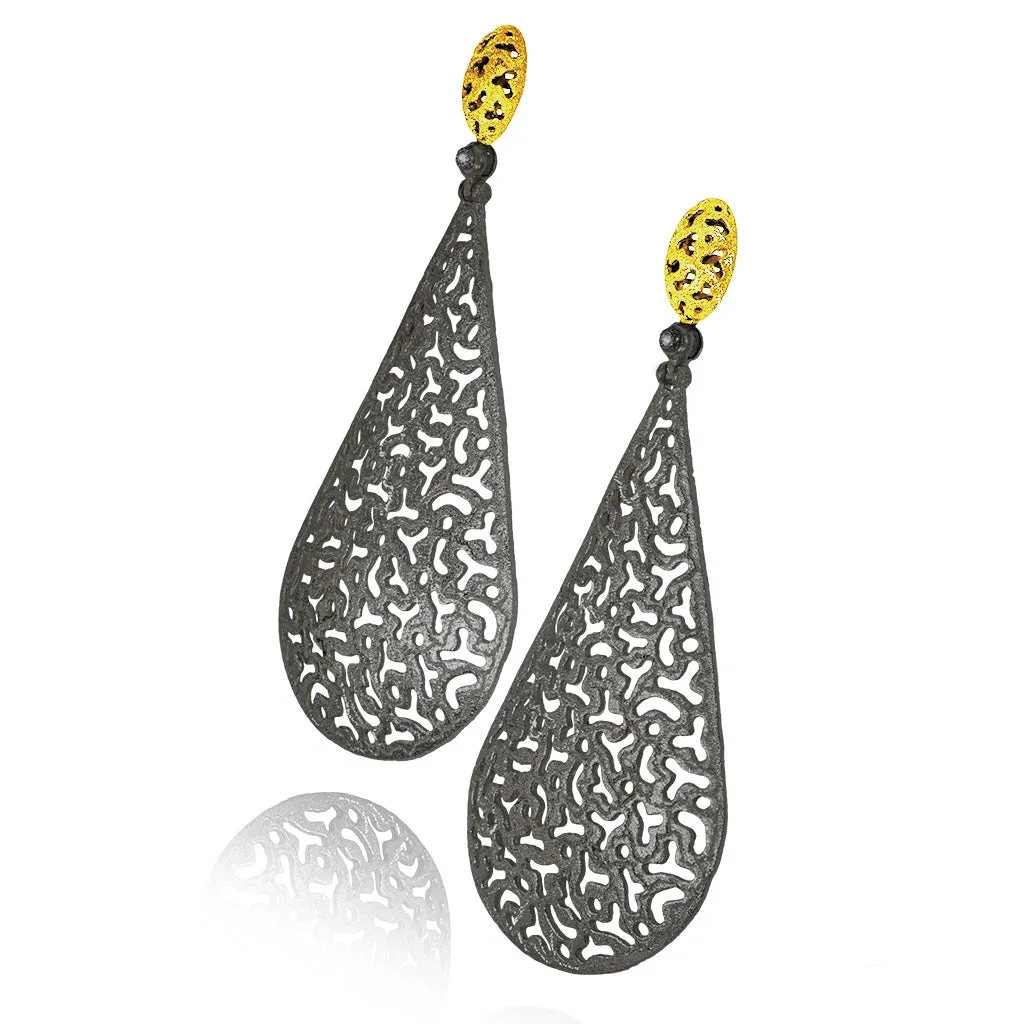 Silver Festive Drop Earrings with White Topaz