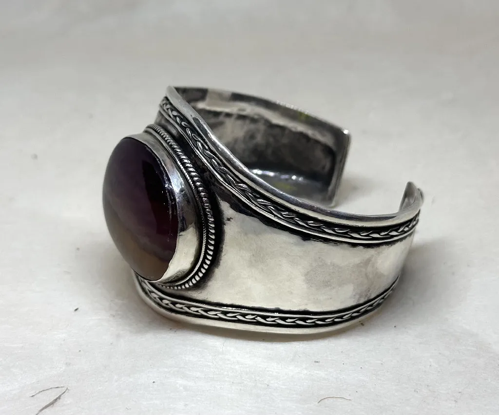 Silver Fluorite Bracelet