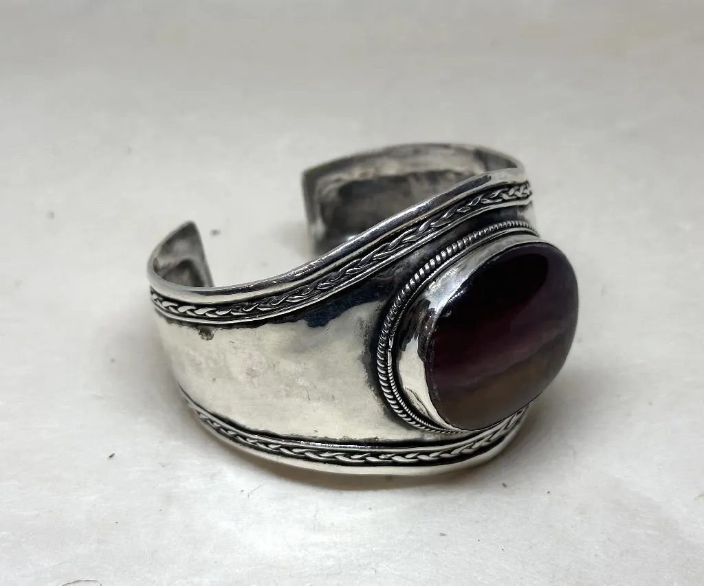 Silver Fluorite Bracelet