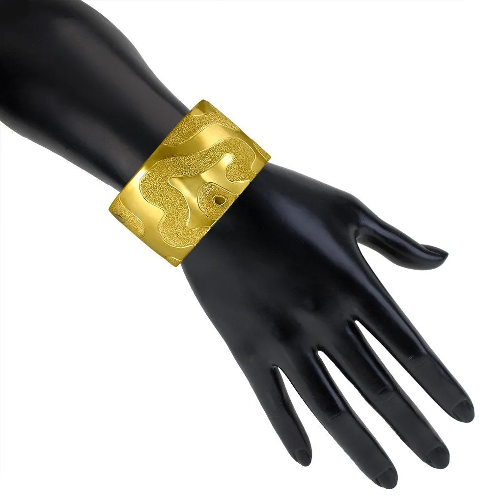 Silver Glossy Cora Cuff Bracelet