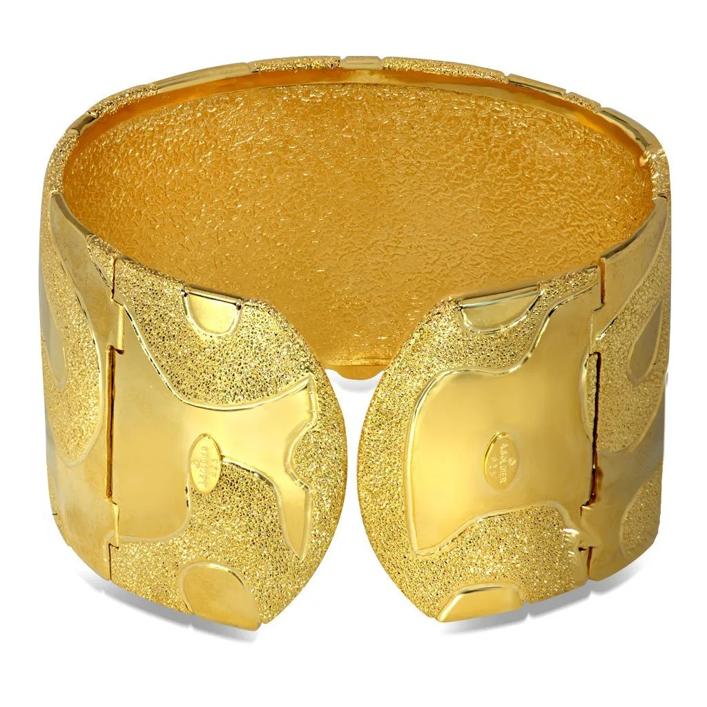 Silver Glossy Cora Cuff Bracelet
