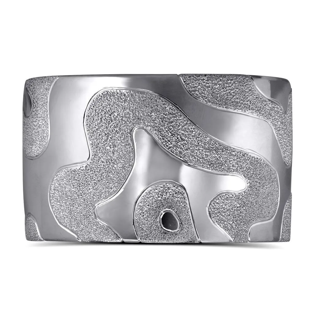 Silver Glossy Cora Cuff Bracelet