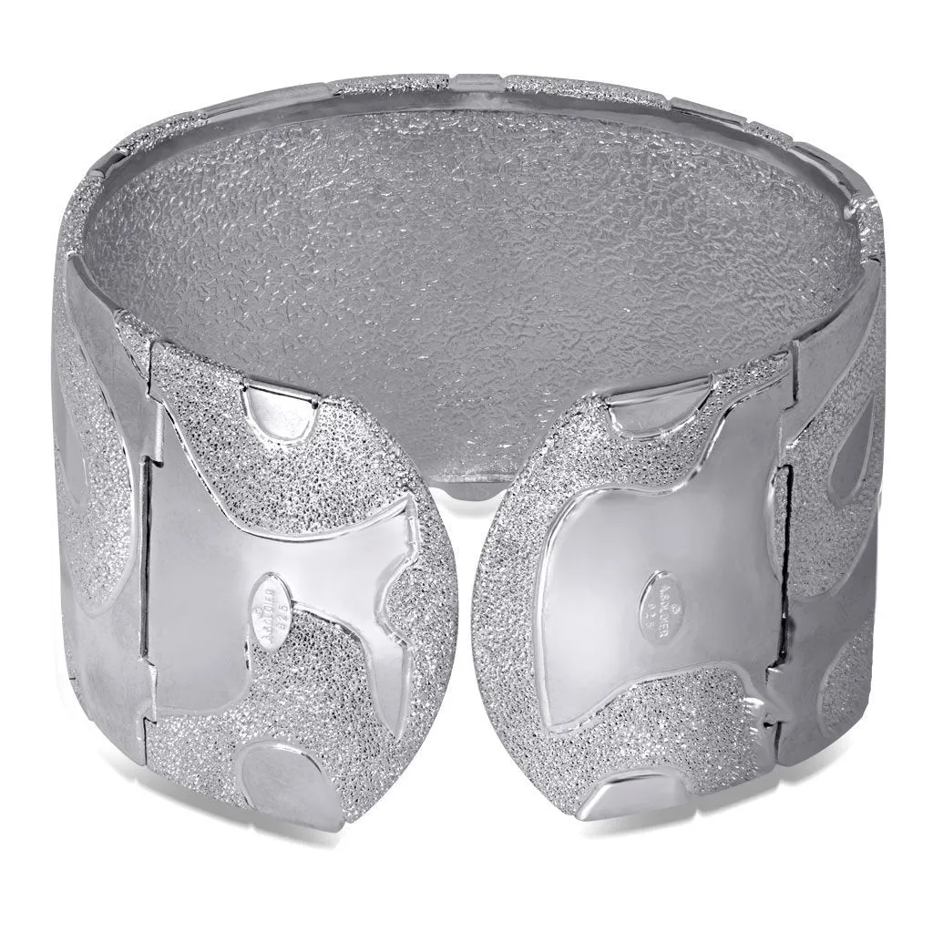 Silver Glossy Cora Cuff Bracelet