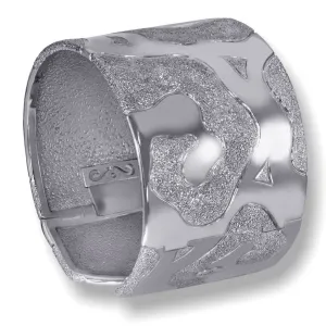 Silver Glossy Volna Cuff Bracelet