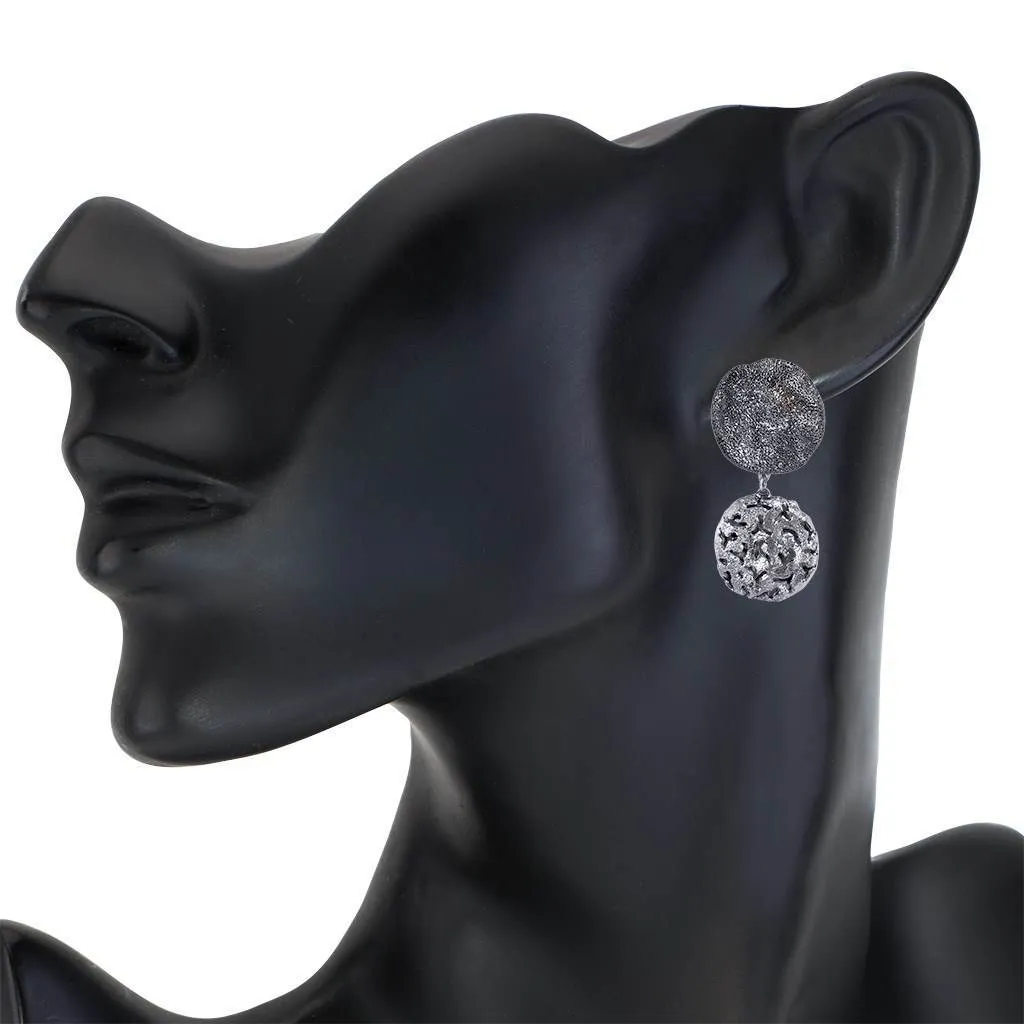 Silver Inverse Moneta Earrings