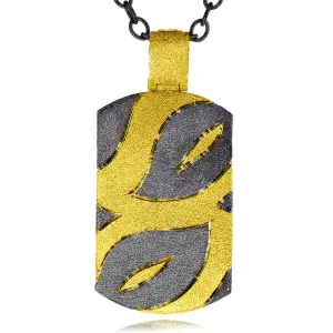 Silver Leaf Tag Pendant/Necklace On Chain