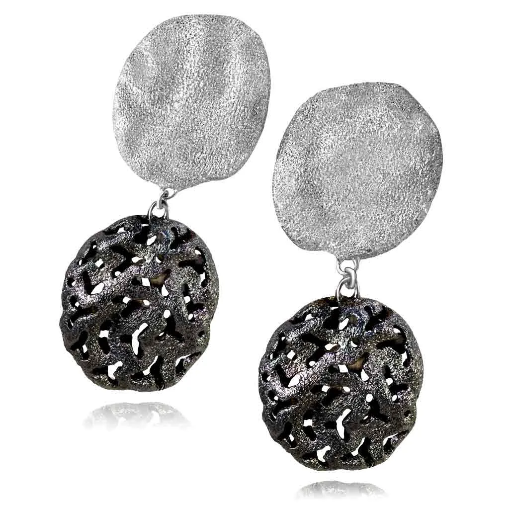 Silver Moneta Earrings