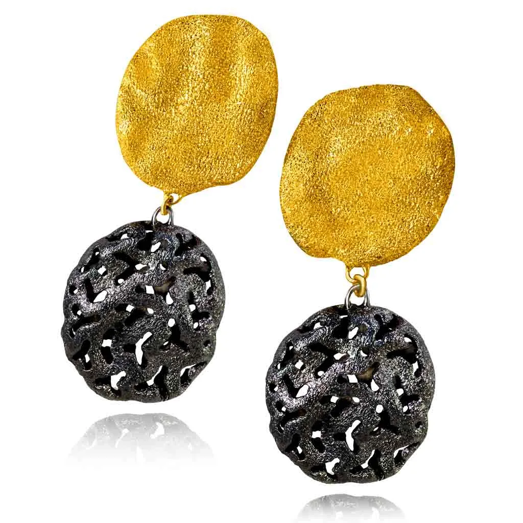 Silver Moneta Earrings