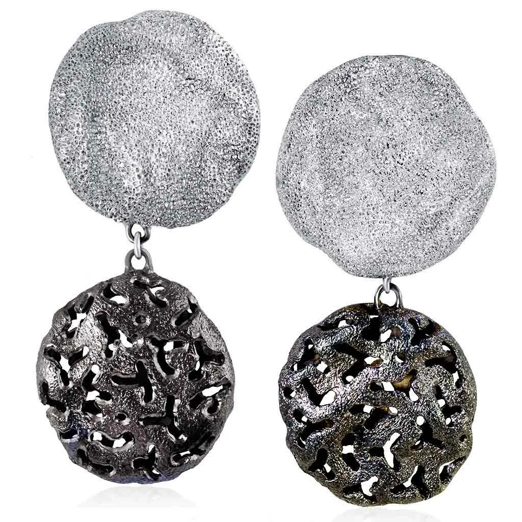 Silver Moneta Earrings