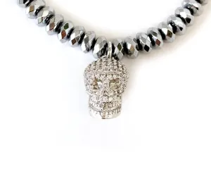 Silver Skull Charm