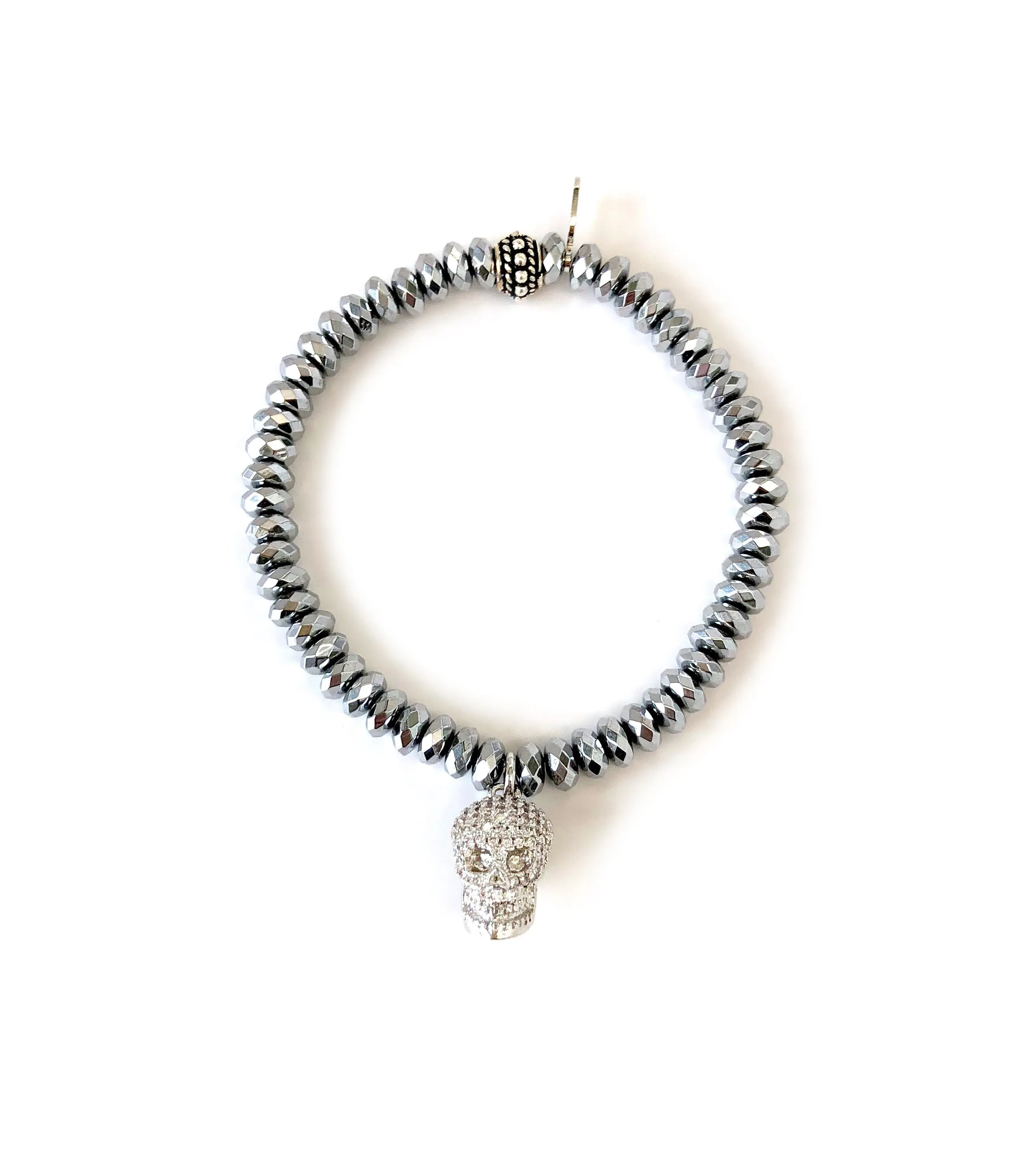 Silver Skull Charm