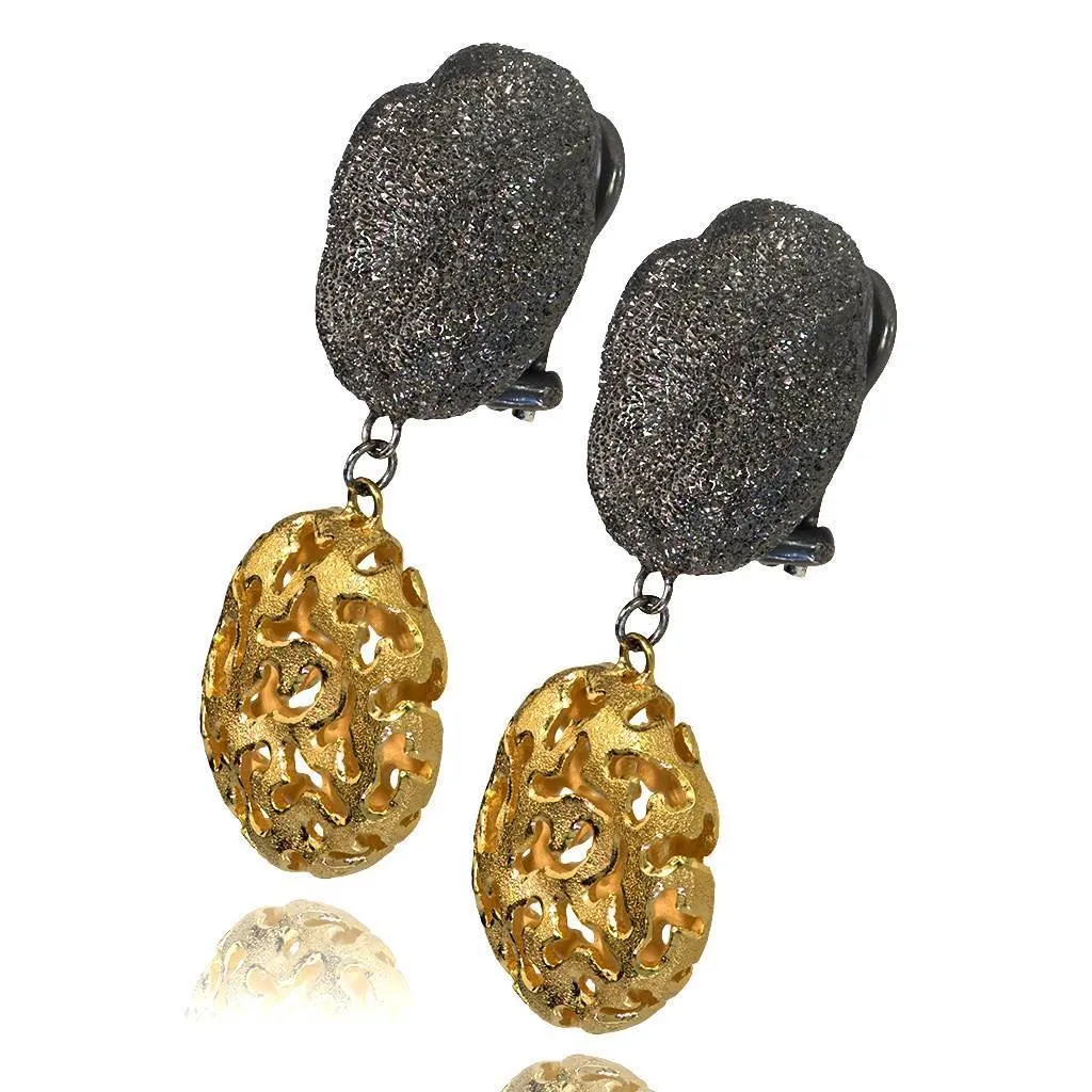 Silver Small Inverse Moneta Earrings