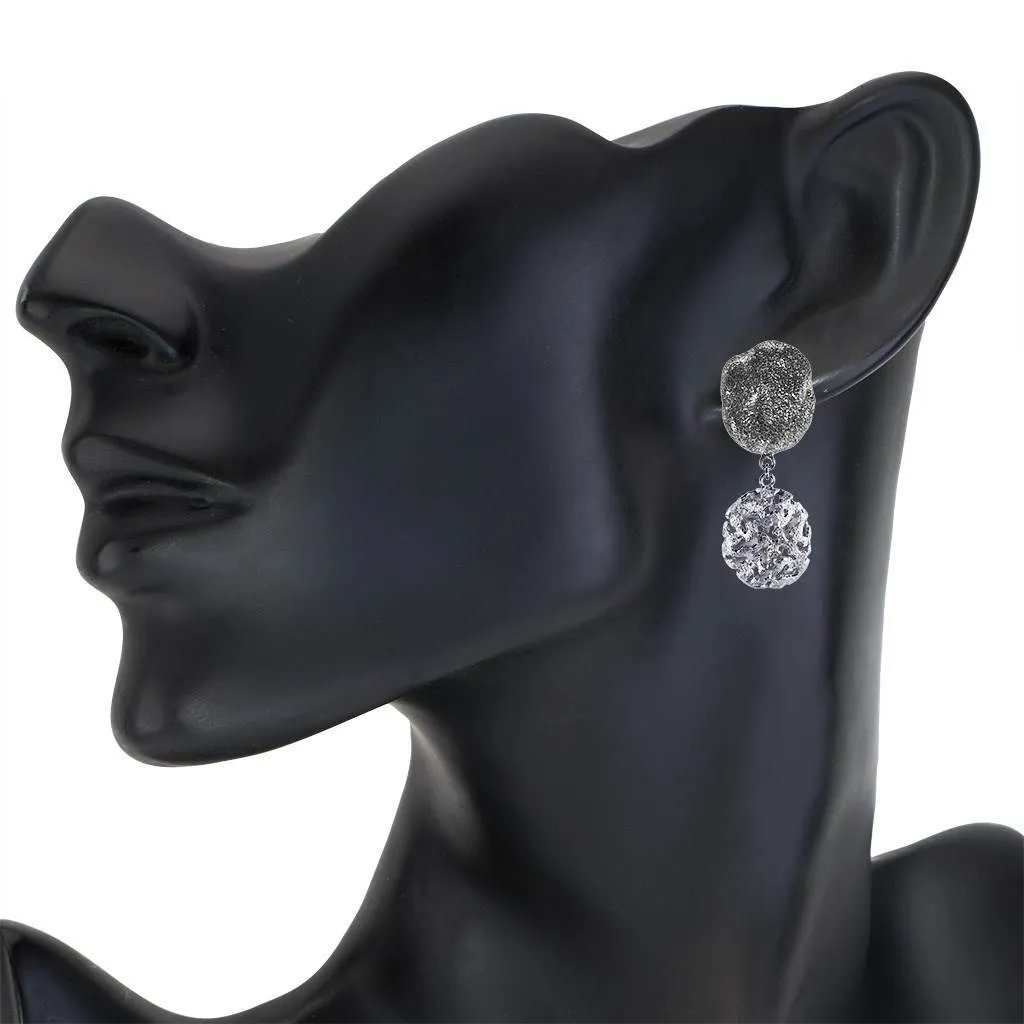 Silver Small Inverse Moneta Earrings