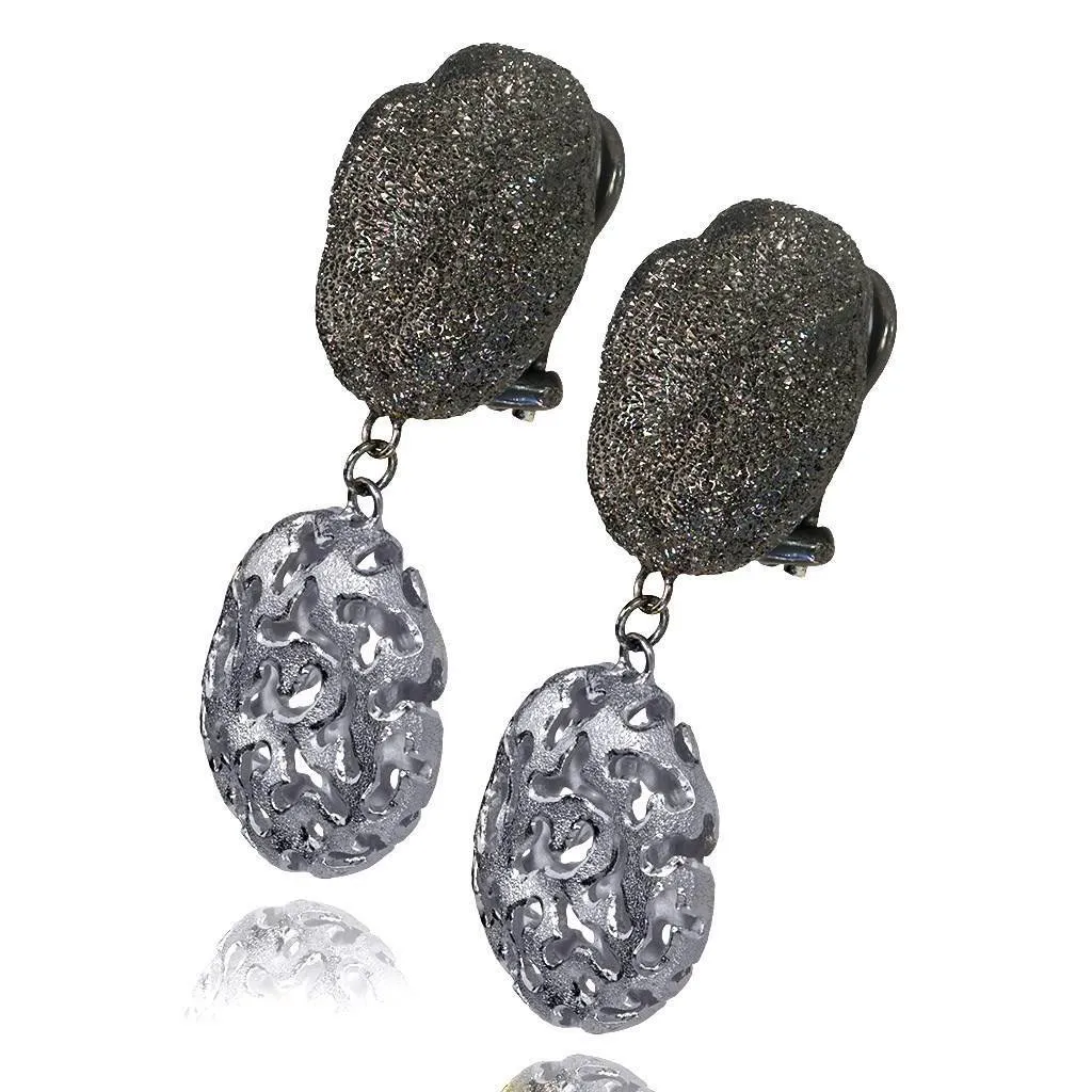 Silver Small Inverse Moneta Earrings