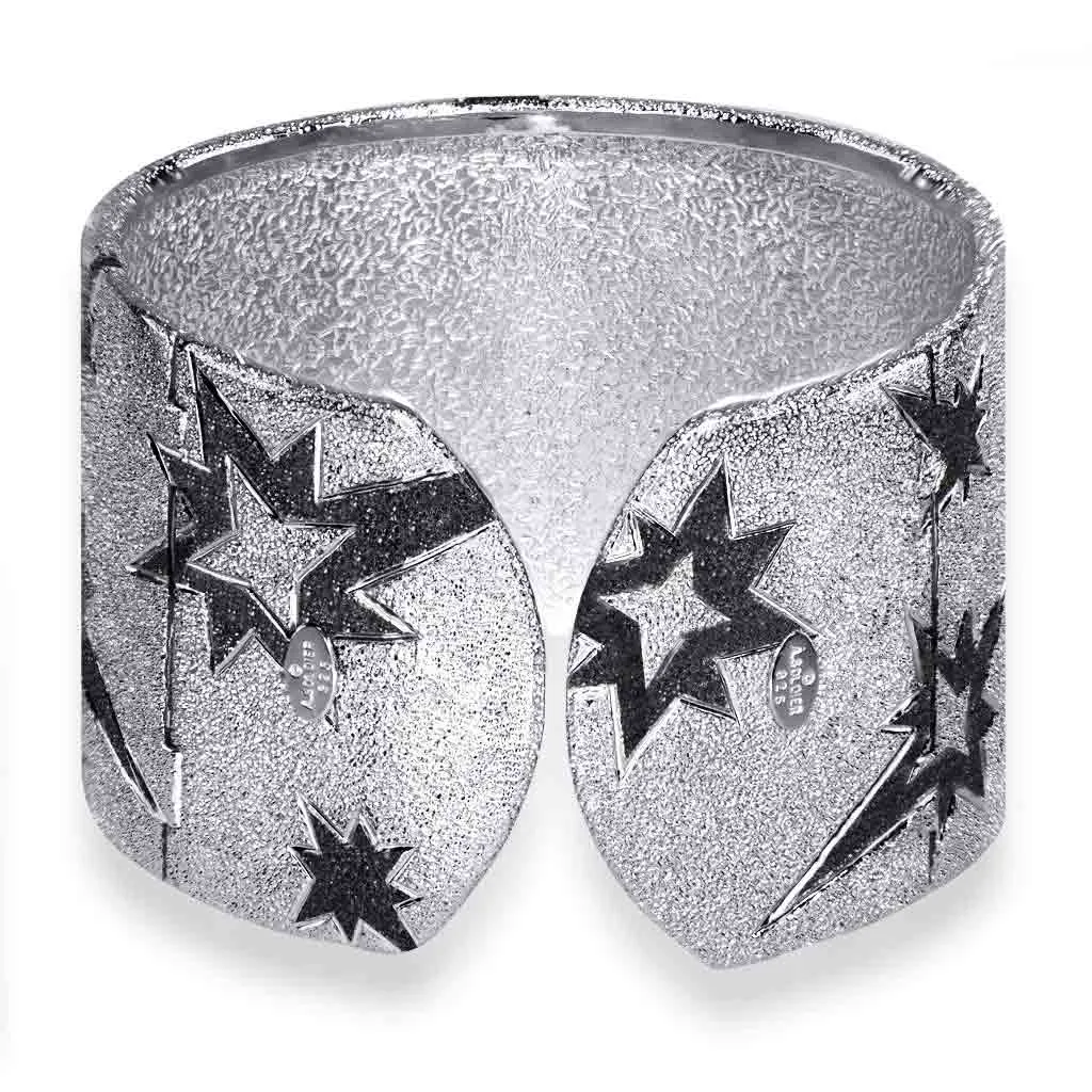 Silver Star Cuff Bracelet