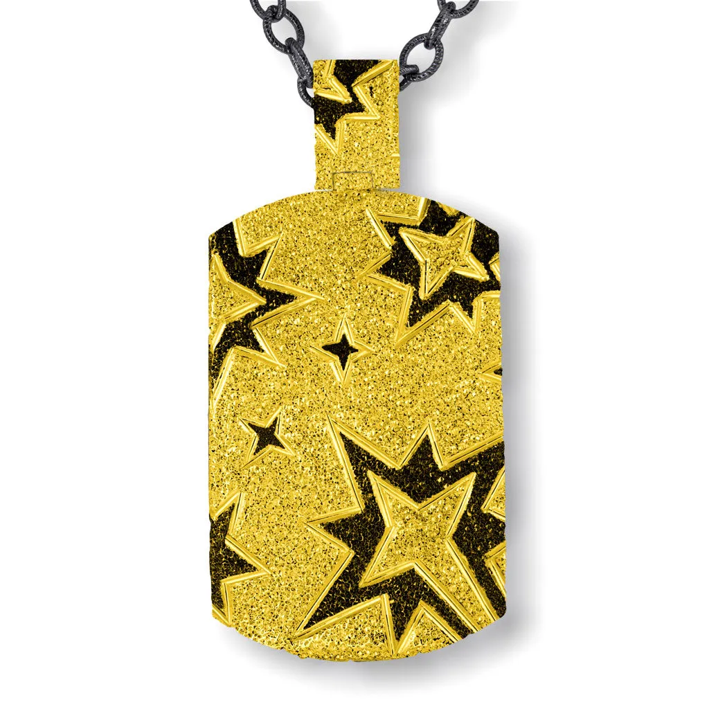 Silver Star Tag Pendant/Necklace On Chain