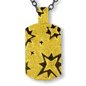 Silver Star Tag Pendant/Necklace On Chain