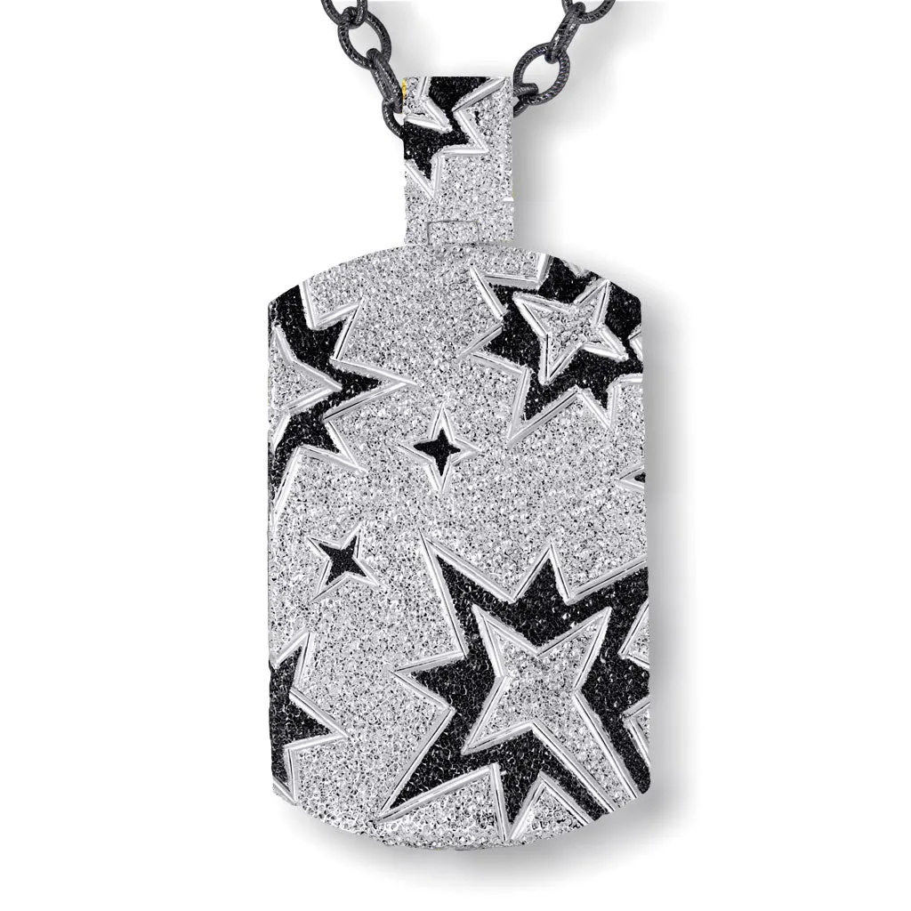 Silver Star Tag Pendant/Necklace On Chain