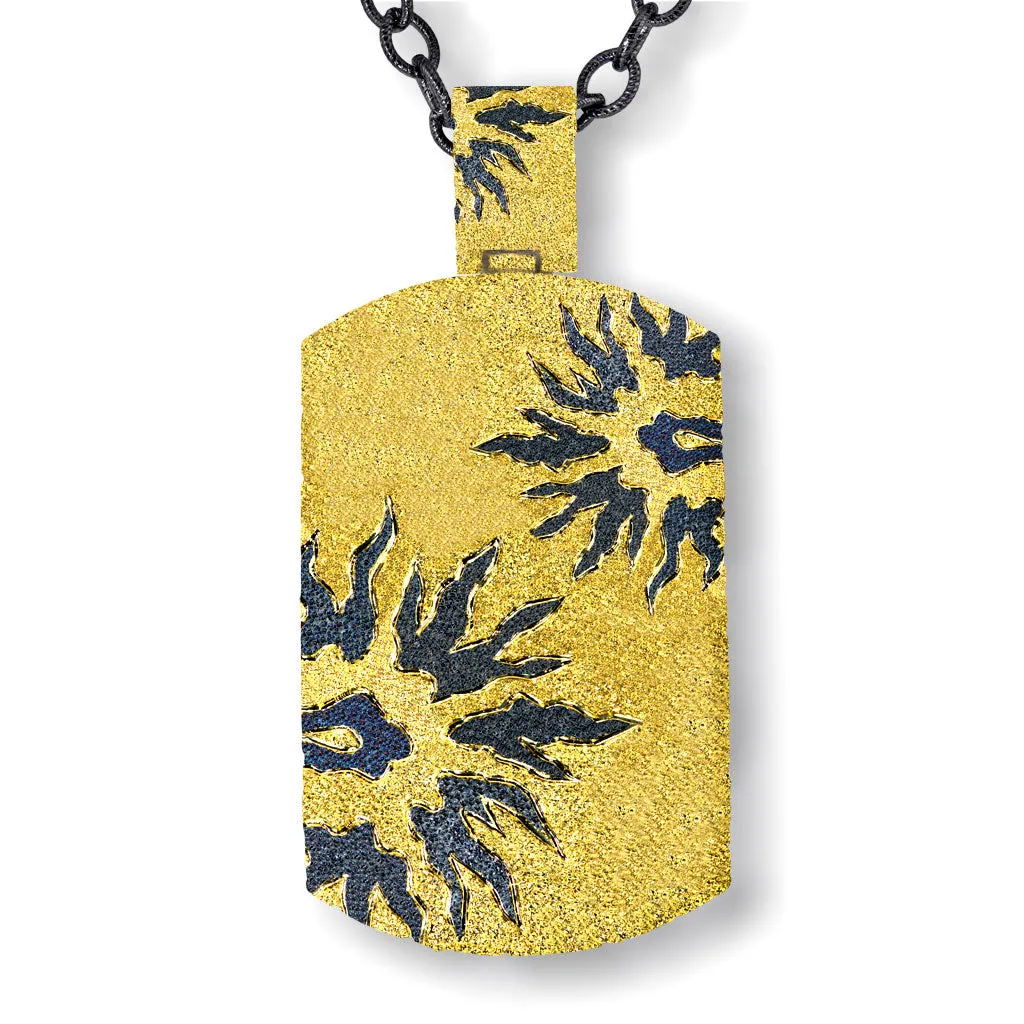 Silver Sun Tag Pendant/Necklace On Chain