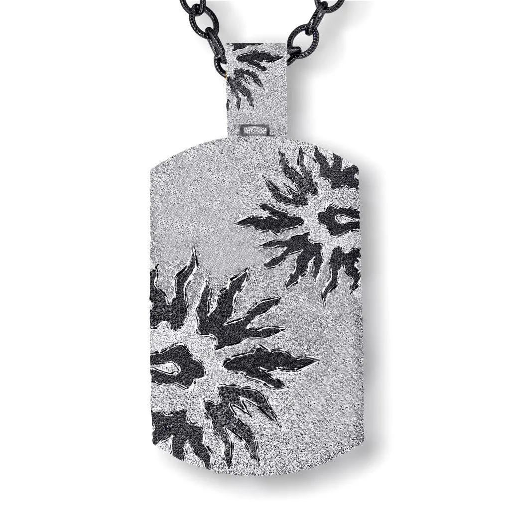 Silver Sun Tag Pendant/Necklace On Chain
