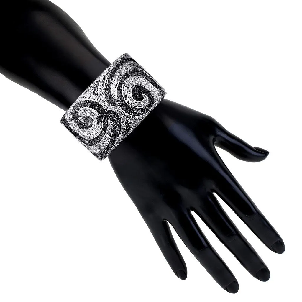 Silver Swirl Cuff Bracelet