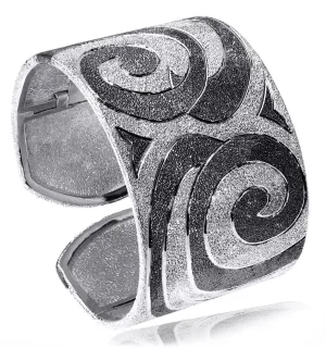 Silver Swirl Cuff Bracelet