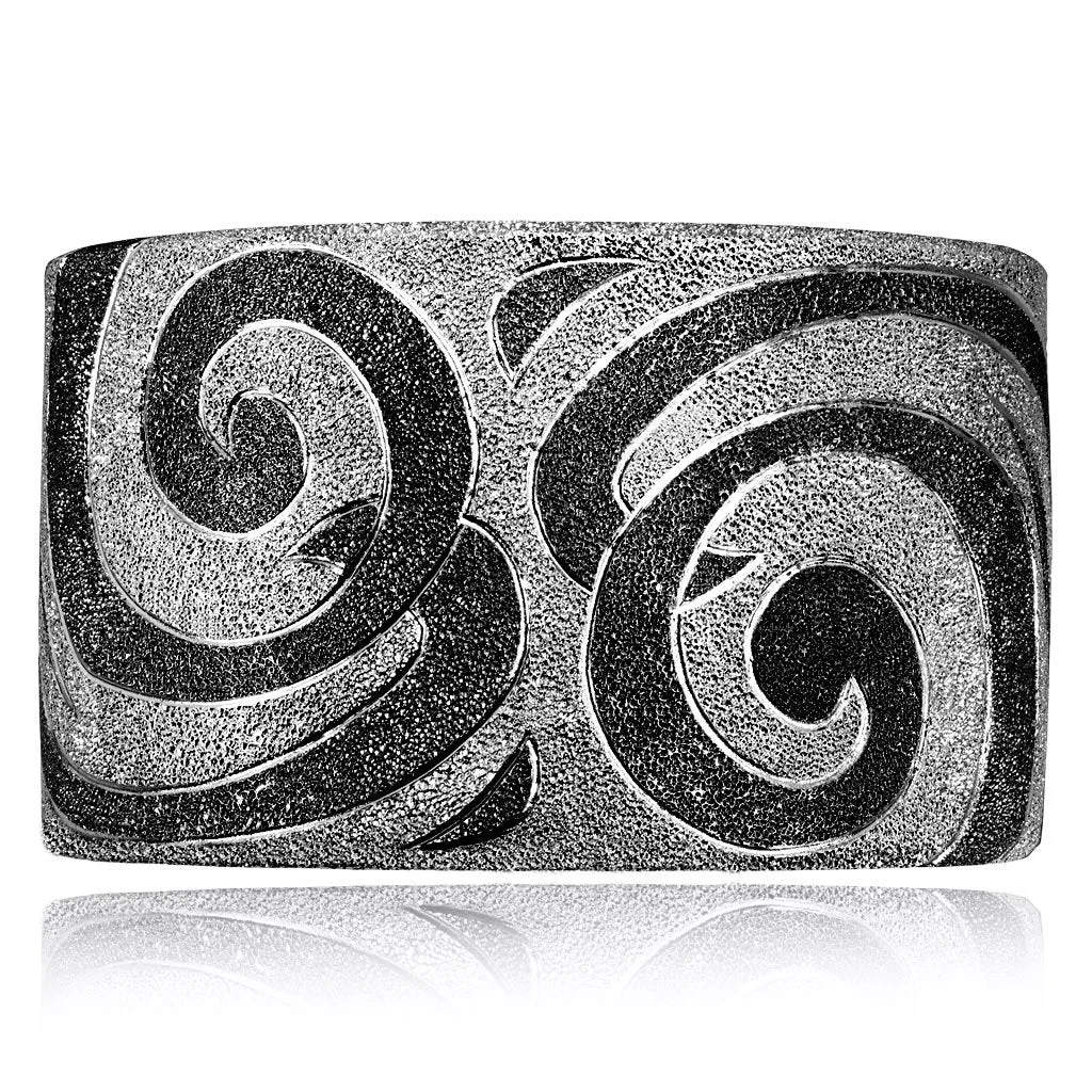Silver Swirl Cuff Bracelet