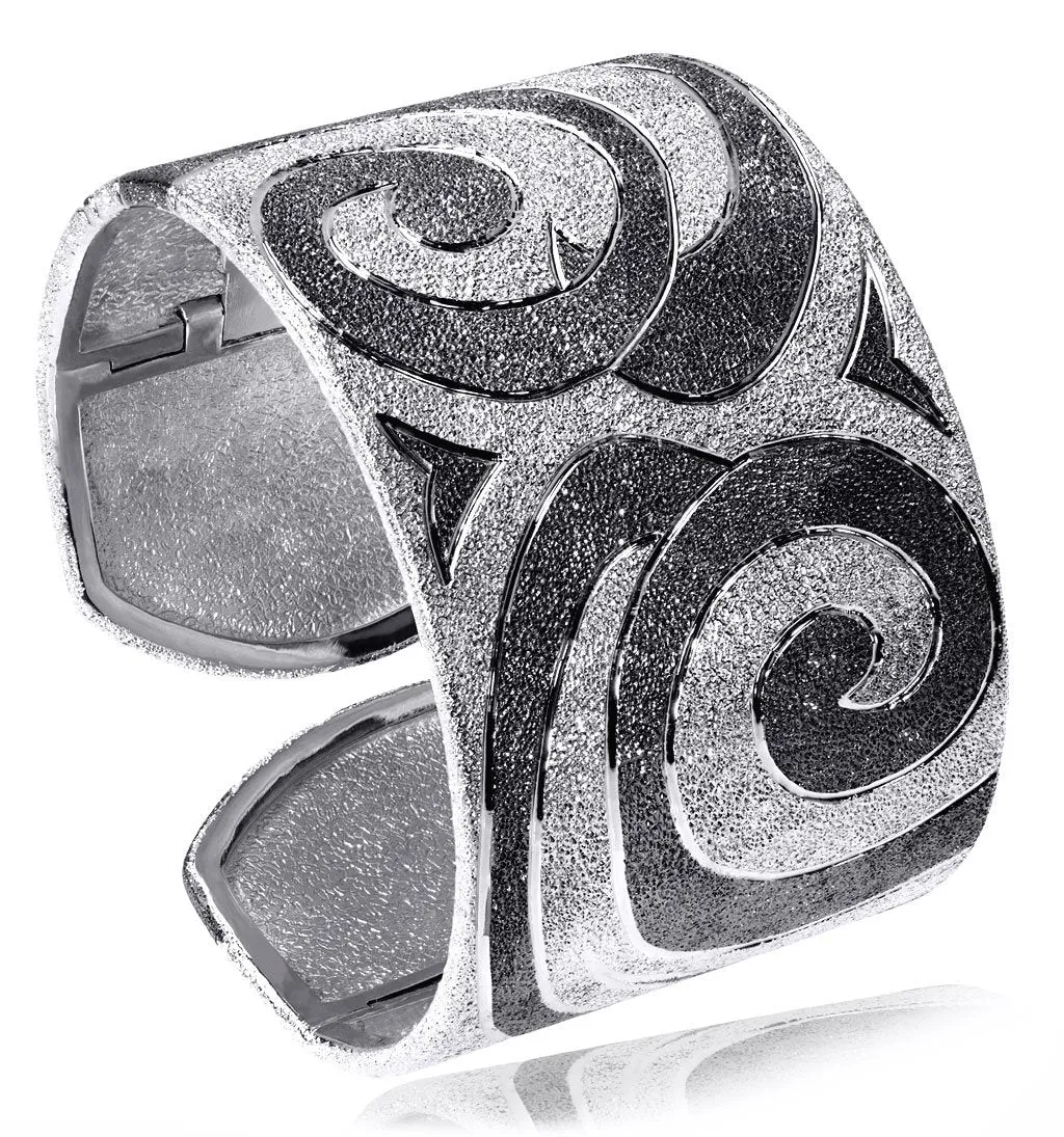 Silver Swirl Cuff Bracelet