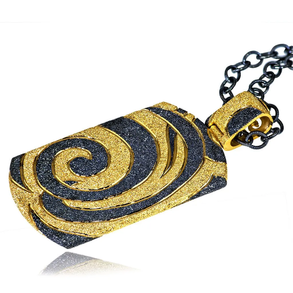 Silver Swirl Tag Pendant/Necklace
