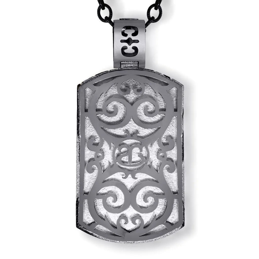 Silver Swirl Tag Pendant/Necklace