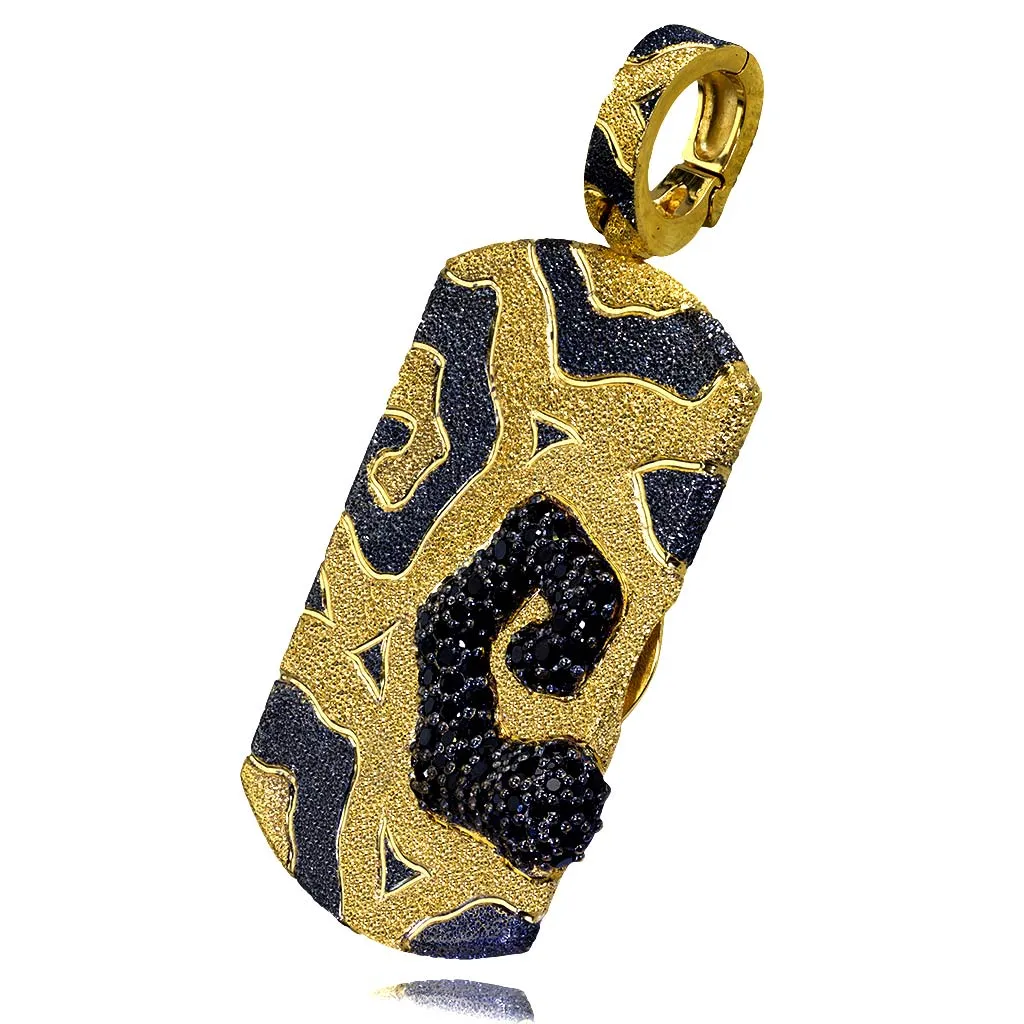 Silver Volna Tag Pendant/Locket with Spinel