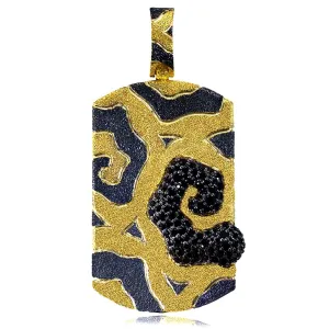 Silver Volna Tag Pendant/Locket with Spinel