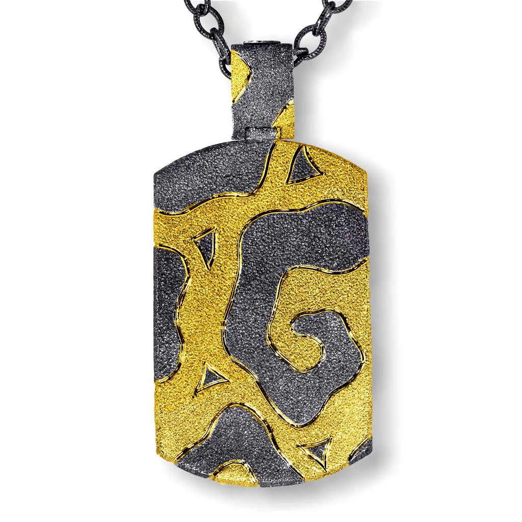 Silver Volna Tag Pendant/Necklace On Chain