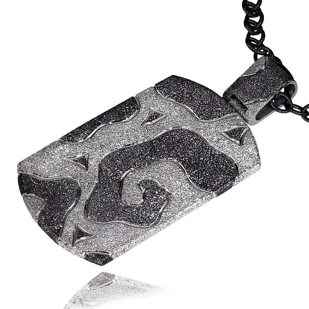 Silver Volna Tag Pendant/Necklace On Chain