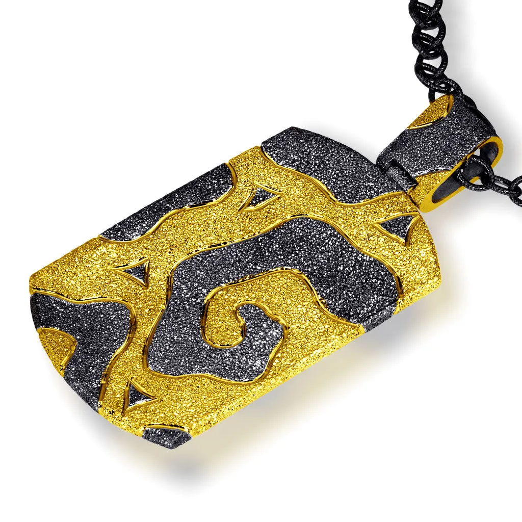Silver Volna Tag Pendant/Necklace On Chain