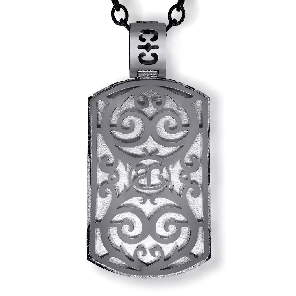 Silver Volna Tag Pendant/Necklace On Chain
