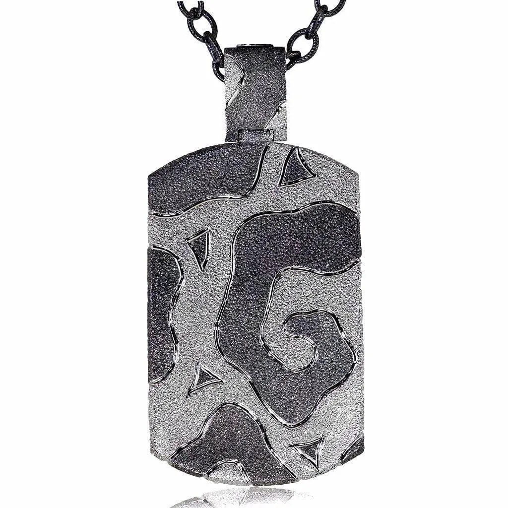 Silver Volna Tag Pendant/Necklace On Chain