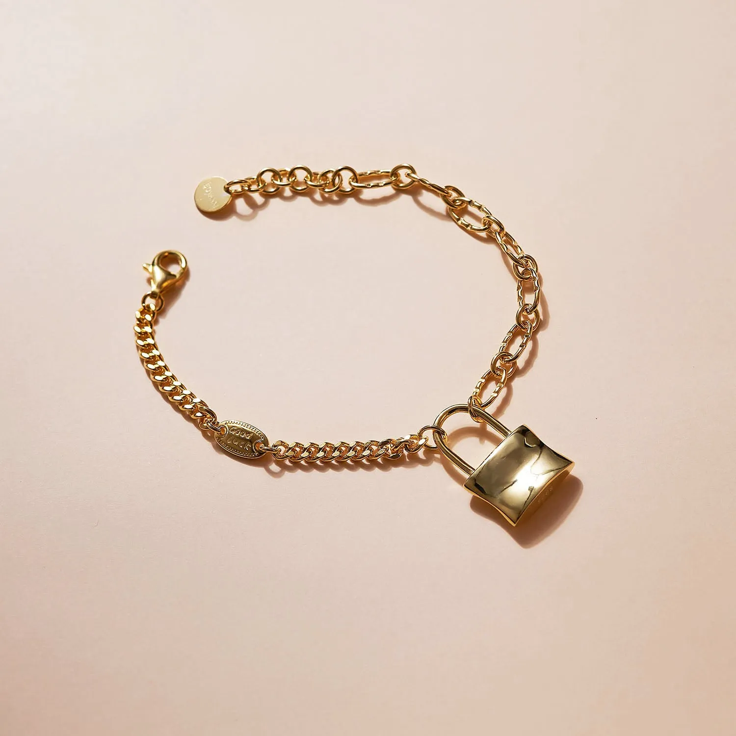Simplicity London Lock charm Bracelet