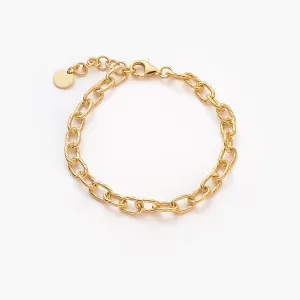 Simplicity Twisted Wire Cable Oval-Link Charm Bracelet