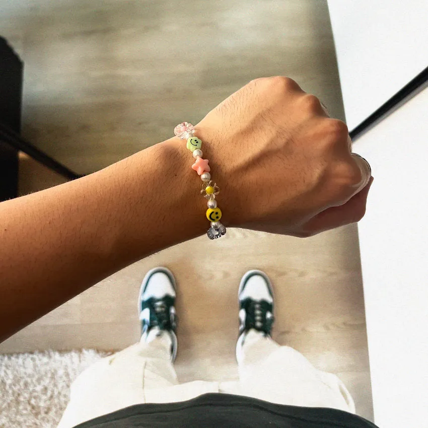 Smile Face Pearl Beaded Bracelet